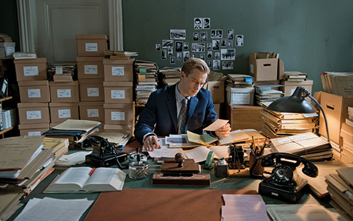 Alexander Fehling portrays a young German prosecutor who goes after Nazi war criminals
