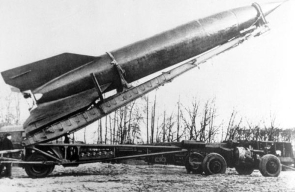 The V-2 missile, developed by German scientists