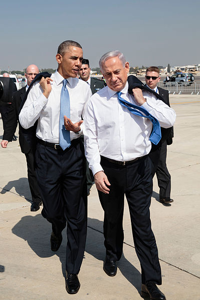 Barack Obama and Benjamin Netanyahu in Israel
