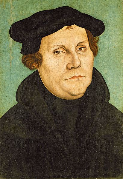 Painting of Martin Luther by Lucas Cranach