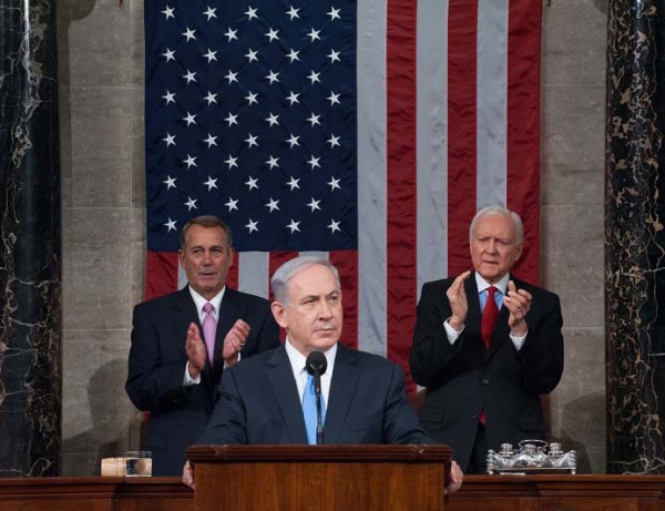 Benjamin Netanyahu addresses the U.S. Congress last March