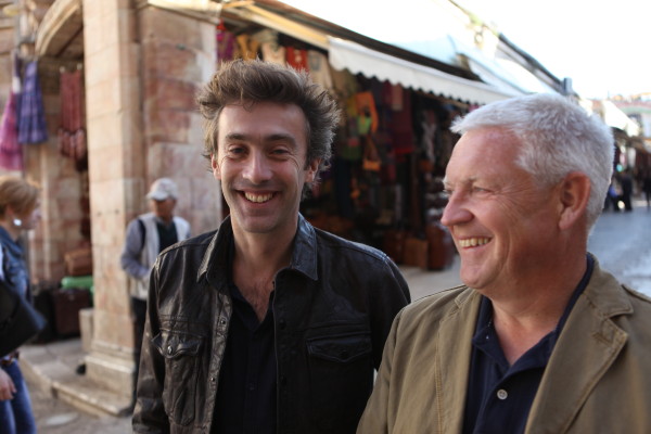 Steve Burrows, right, and Dallas Campbell in Jerusalem
