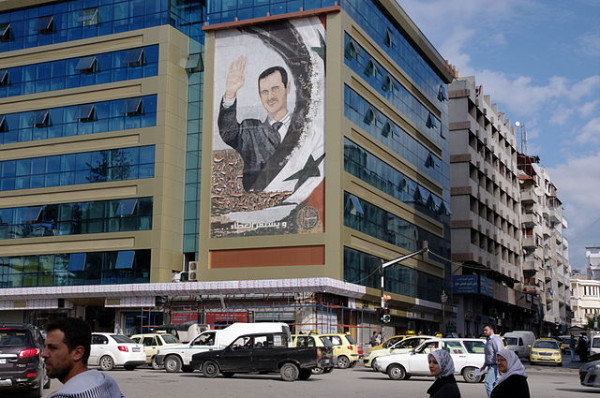 Mural of President Bashar al-Assad in Latakia, Syria