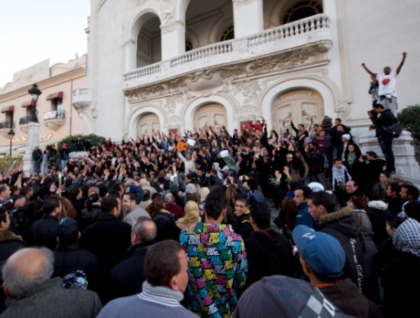Demonstration in Tunis, January 2011