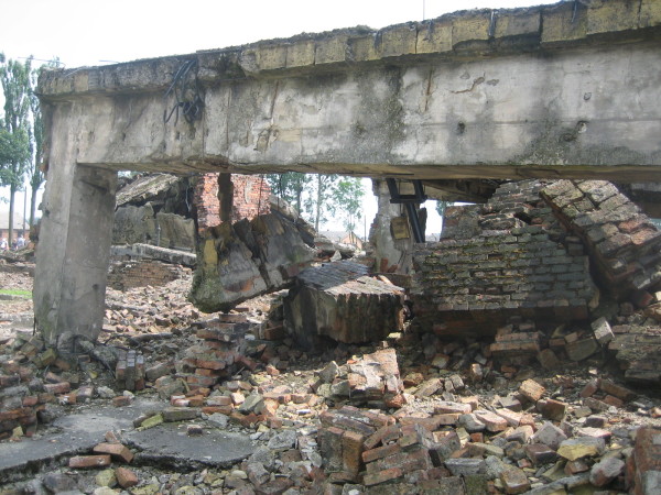 The ruins of a crematoria