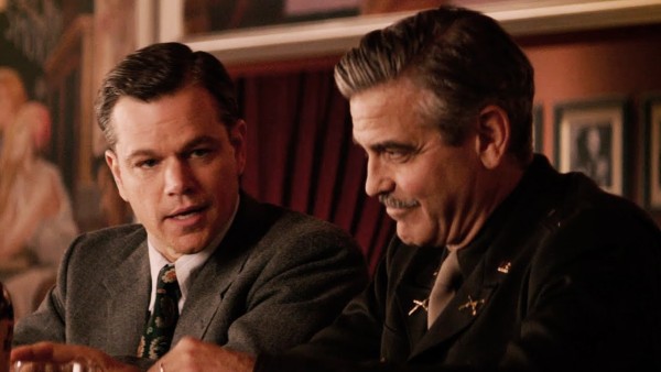 George Clooney and Matt Damon in The Monuments men