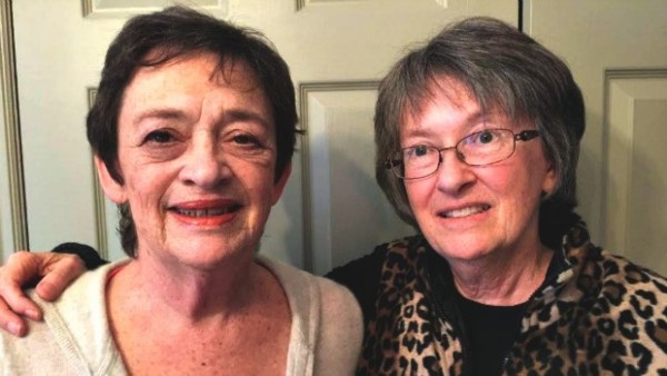Kathy Wardle, left, and her sister