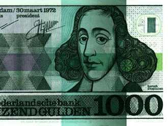 Spinoza on an old Dutch bank note