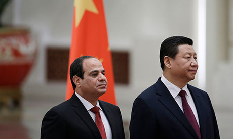 Xi Jinping and Abdel Fattah al-Sisi in Cairo
