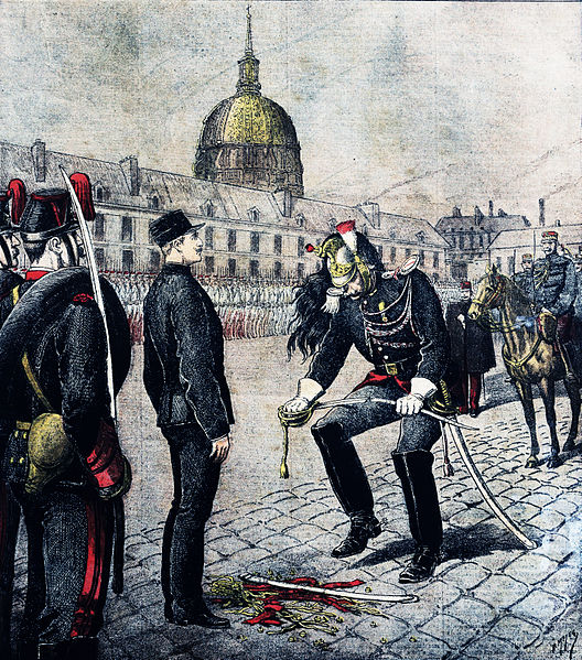 Alfred Dreyfus is stripped of his rank as an officer in the French army