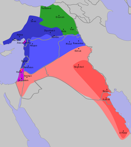 The Sykes-Picot map