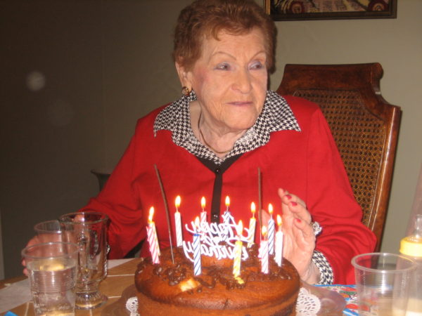 Genya Kirshner celebrating one of her last birthdays (Sheldon Kirshner photo)