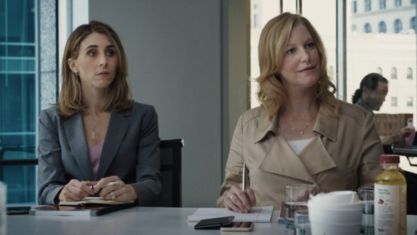 Anna Gunn, right, and Sarah Megan Thomas play investment bankers in Equity