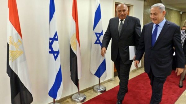 Sameh Shoukry and Benjamin Netanyahu