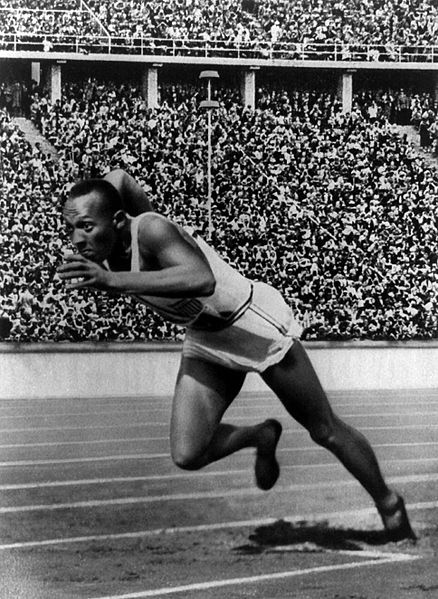 Jesse Owens, the U.S. sprinter and gold medalist at the Olympics