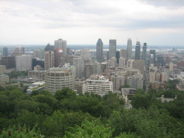 Montreal as seen from the lookout near the chalet