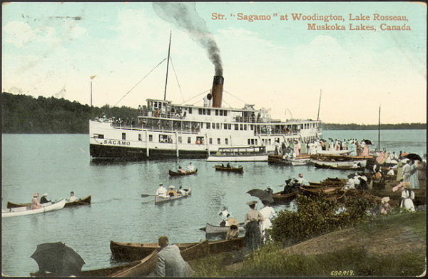 Steamer on Lake Rosseau in 1910