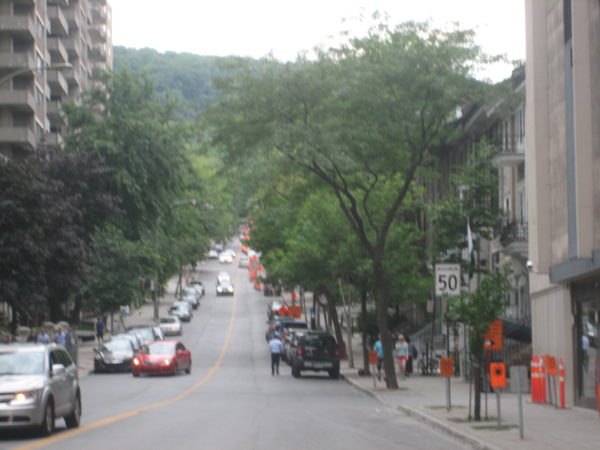 View of Mount Royal from Sherbrooke Street