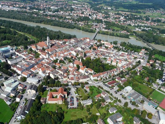 Aerial view of Braunau am Inn