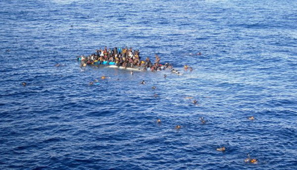 Migrants on the open sea