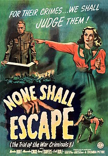 The movie poster of None Shall Escape